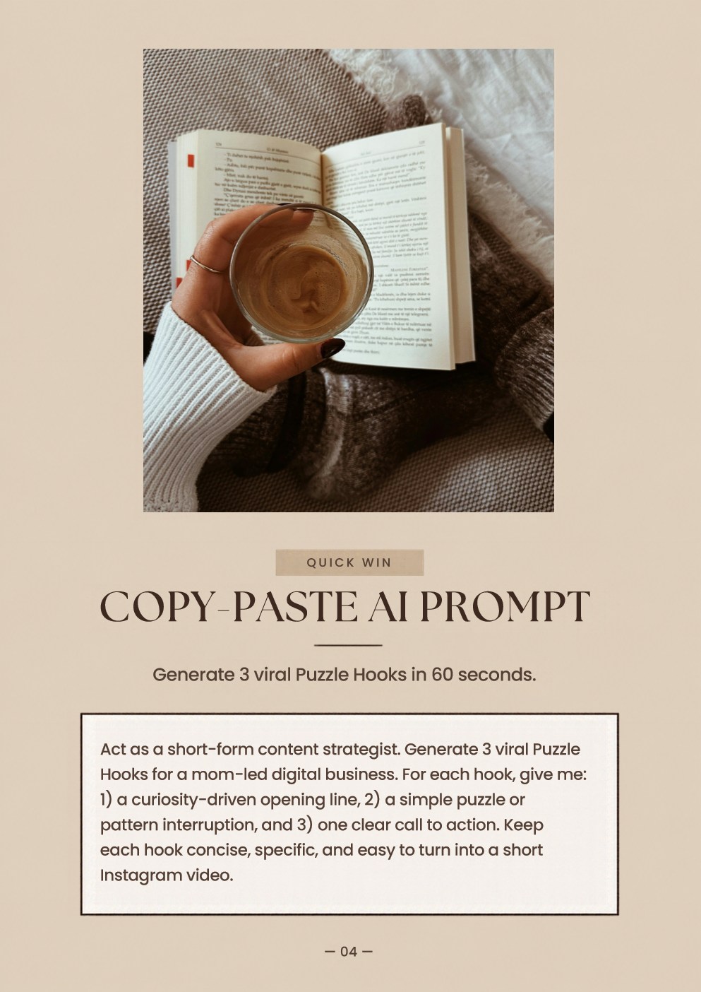 Page 4 - Quick Win Copy-Paste AI Prompt